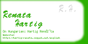 renata hartig business card